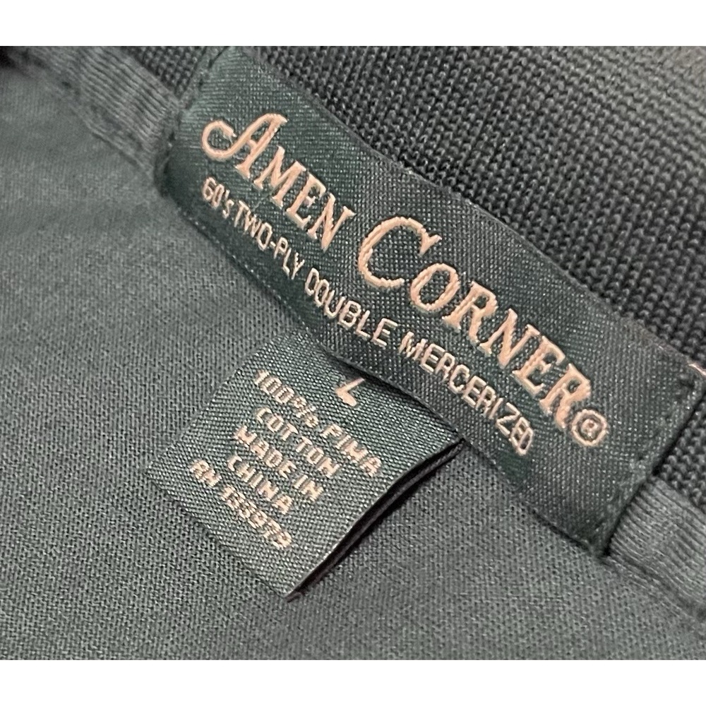 Amen Corner Polo Shirt Sz L Green Golf Augusta National Masters Pima Cotton - Picture 3 of 4